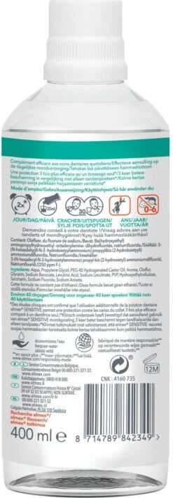 Elmex Sensitive Mondwater - 2 X 400 Ml - Voordeelverpakking -Verzorgingsproducten 418x1200 3