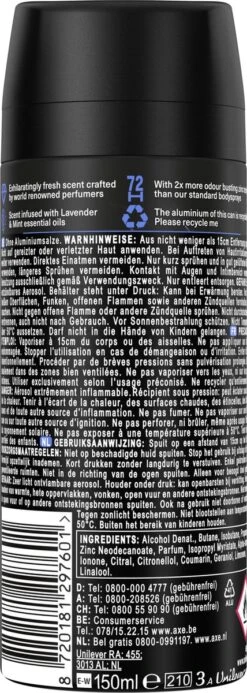 AXE Fine Fragrance Collection Blue Lavender Premium Deodorant Bodyspray 150 Ml -Verzorgingsproducten 428x1200 4