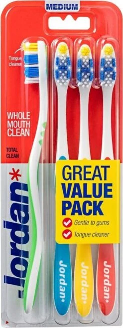 Jordan - Total Clean Tandenborstels Medium - 4 Stuks -Verzorgingsproducten 453x1200 4