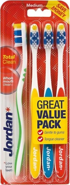 Jordan - Total Clean Tandenborstels Medium - 4 Stuks -Verzorgingsproducten 455x1200 6