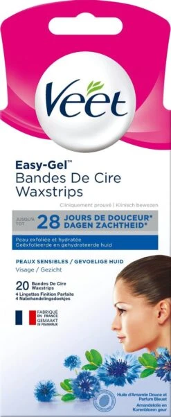Veet - Easy-Gel Wax - Ontharingsstrips - Gezicht - Gevoelige Huid - 2 X 20 Stuks -Verzorgingsproducten 492x1200 7
