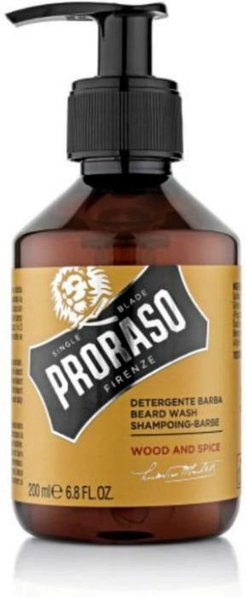 Proraso Beard Wash Wood And Spice 200ml 3 Proraso Beard Wash Wood And Spice 200ml