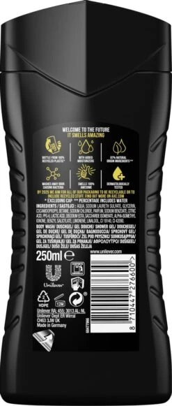 Axe Black 3-in-1 Douchegel - 6 X 250 Ml - Voordeelverpakking -Verzorgingsproducten 510x1200 3