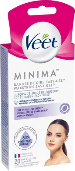 Veet Ontharingsstrips - Gezicht - Hypoallergene Minima - 20 Stuks -Verzorgingsproducten 525x1200 5