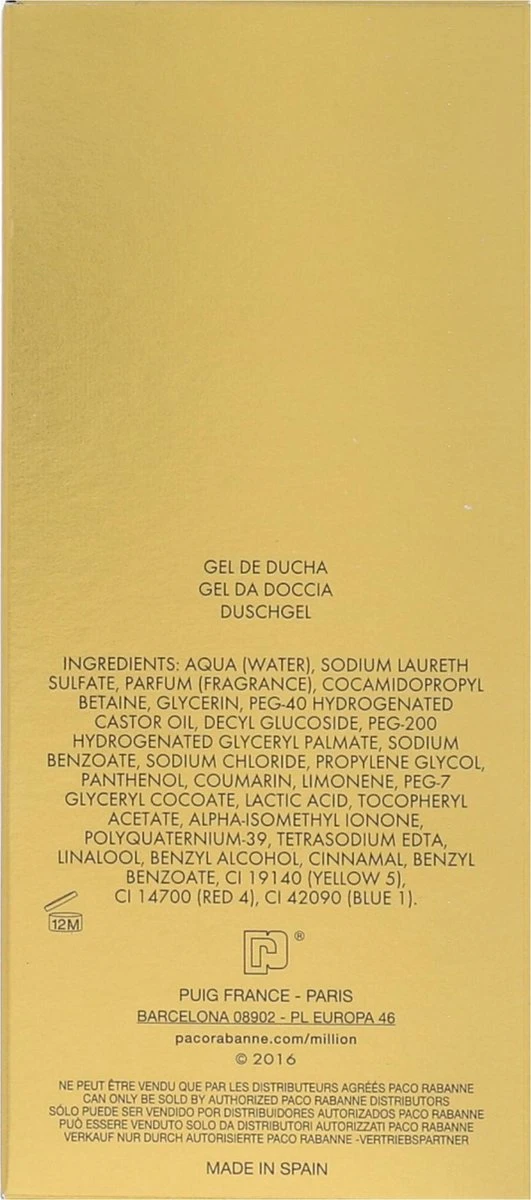 Paco Rabanne 1 Million Showergel -150 Ml 8 Paco Rabanne 1 Million Showergel -150 Ml - Afbeelding 6