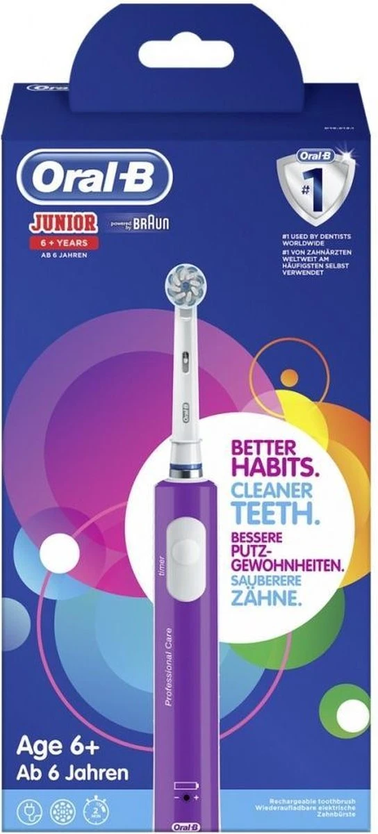 Oral B Oral-B Junior - Elektrische Tandenborstel - Paars 9 Oral B Oral-B Junior - Elektrische Tandenborstel - Paars - Afbeelding 7