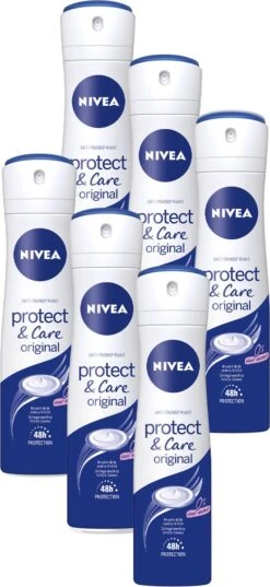NIVEA Protect & Care - 6 X 150 Ml - Voordeelverpakking - Deodorant Spray