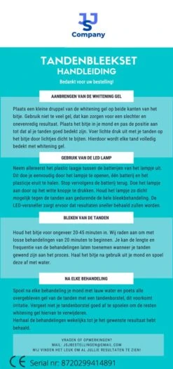 Tanden Bleken - Tandenblekers - Tandenbleekset - Tandbleekset Premium - Tanden Bleekset - Tandbleekset Premium - 3D LED - Zonder Peroxide - 3 Gelspuiten - Veilig - Thuis Bleken - Witte Tanden - Professionele Teeth Whitening - Tandenbleekset -Verzorgingsproducten 565x1200 2