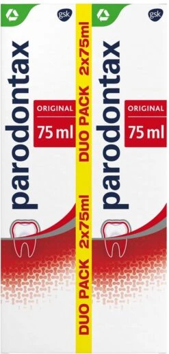 Parodontax Original Dagelijkse Tandpasta Tegen Bloedend Tandvlees 2x75 Ml -Verzorgingsproducten 573x1200