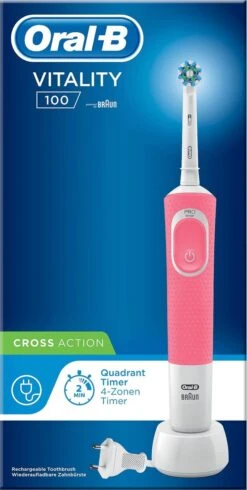 Oral B Oral-B Vitality 100 Roze CrossAction - Elektrische Tandenborstel - Powered By Braun -Verzorgingsproducten 605x1200