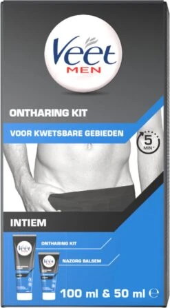 Veet - Men - Ontharingskit Voor Intieme Delen - Ontharingscrème En Aftercare - 100 Ml + 50 Ml -Verzorgingsproducten 663x1200 1
