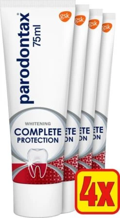 Parodontax Complete Protection Whitening - Tandpasta - Tegen Bloedend Tandvlees - 4x75 Ml -Verzorgingsproducten 663x1200