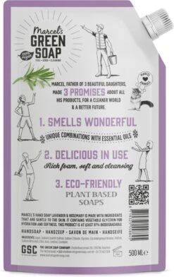 Marcel's Green Soap Handzeep Navulling Lavendel & Rosemarijn - 500 Ml -Verzorgingsproducten 756x1200