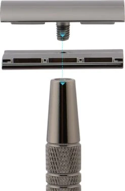 Safety Razor Scheermes + 20 Scheermesjes - Aluminium - Antraciet - Double Blade -Verzorgingsproducten 786x1200 7
