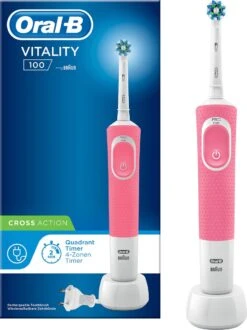 Oral B Oral-B Vitality 100 Roze CrossAction - Elektrische Tandenborstel - Powered By Braun -Verzorgingsproducten 898x1200 2