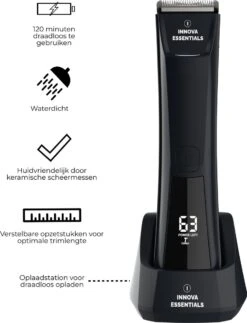 Innova Essentials Baardtrimmer Pro - Waterbestendig - Draadloos - Bodytrimmer - Scheerapparaat - Styler - Trimmen Mannen 13 Innova Essentials Baardtrimmer Pro - Waterbestendig - Draadloos - Bodytrimmer - Scheerapparaat - Styler - Trimmen Mannen -Verzorgingsproducten 919x1200