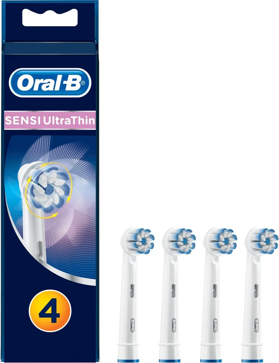 Oral B Oral-B Sensi UltraThin Opzetborstels - 4 Stuks 3 Oral B Oral-B Sensi UltraThin Opzetborstels - 4 Stuks