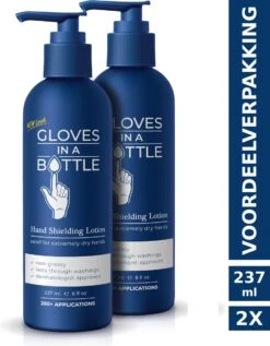 Gloves In A Bottle (GIAB) | Beschermende, Hydraterende, Herstellende Lotion | Droge, Schrale, Geïrriteerde Huid | Voordeelverpakking 2 X 237 Ml