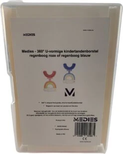 Medies - 360° U-vormige Kindertandenborstel Regenboog Roze | Baby Tandenborstel | Kindertandenborstel | Peuter Tandenborstel | U-vorm - Siliconen - Bpa Free - 2 Tot 7 Jaar -Verzorgingsproducten 958x1200 1