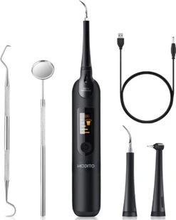 Merkloos Tandsteen Verwijderaar - 5 Standen - Inclusief Tandarts Set - Met 3 Opzetstukken - Elektrisch - Tandplak -Verzorgingsproducten 958x1200 2