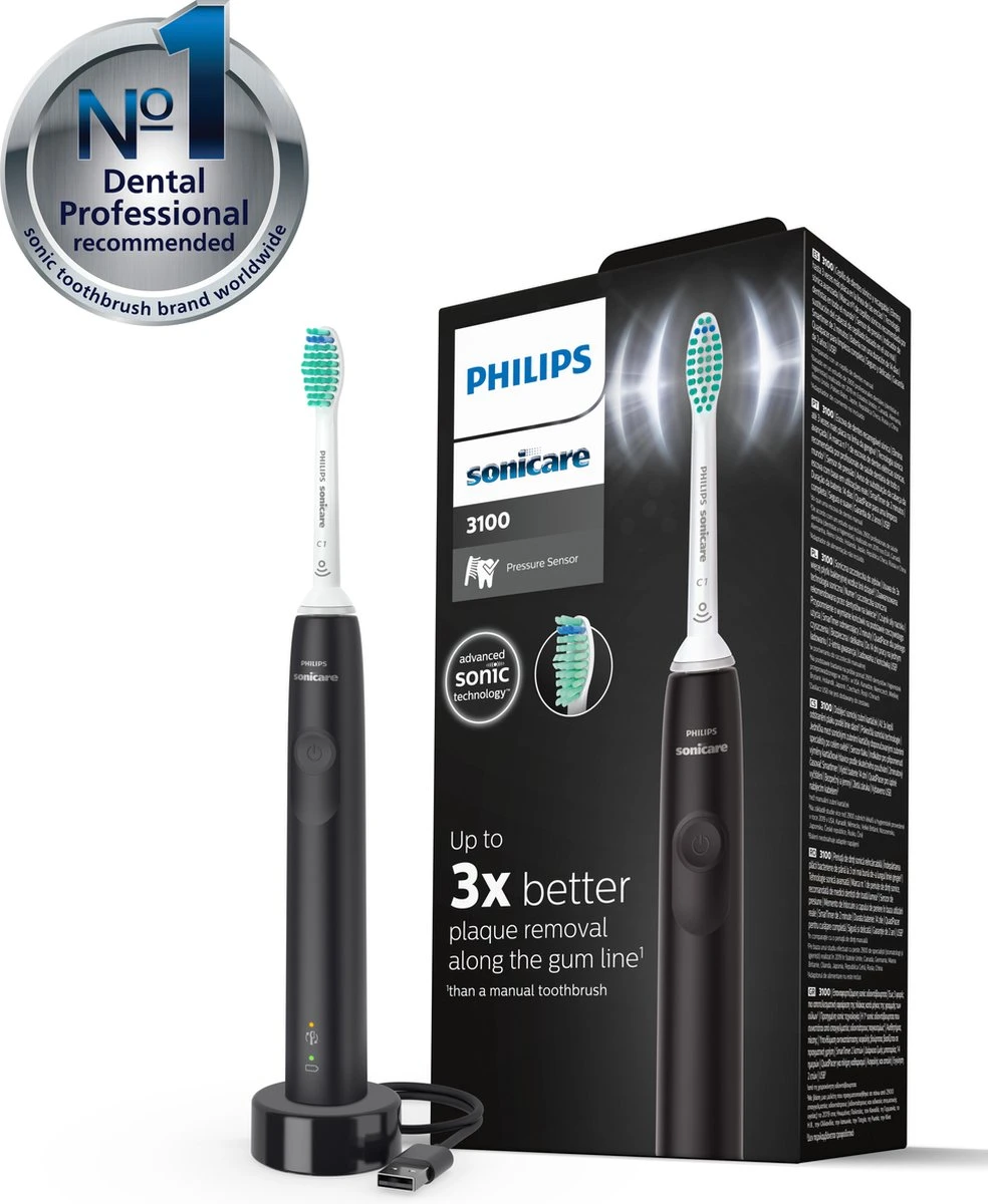 Philips Sonicare Power Elektrische Tandenborstel Series 3100 HX3671/14 Zwart 12 Philips Sonicare Power Elektrische Tandenborstel Series 3100 HX3671/14 Zwart - Afbeelding 10